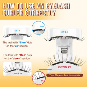 QUEWEL Magnetic Eyelashes on model's eyes