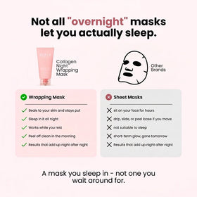 QUIA Beauty Collagen Overnight Wrapping Mask open with applicator