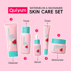 QUIYUM Skincare Set packaging with vibrant design