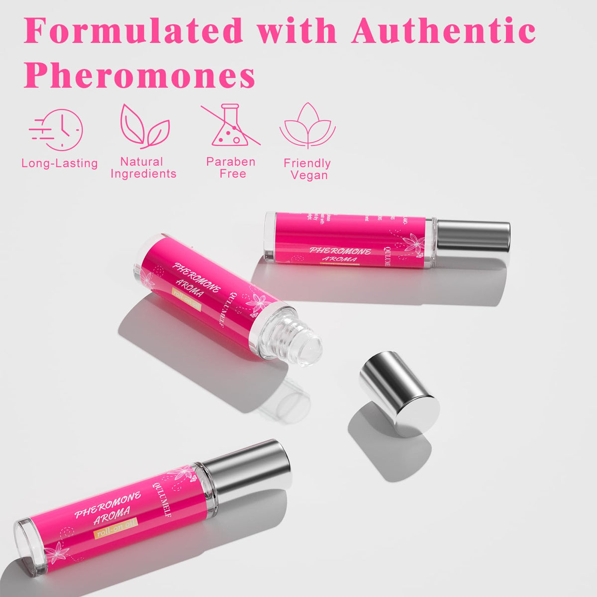 QULUMELF Pheromone Perfume for Women packaging with floral design