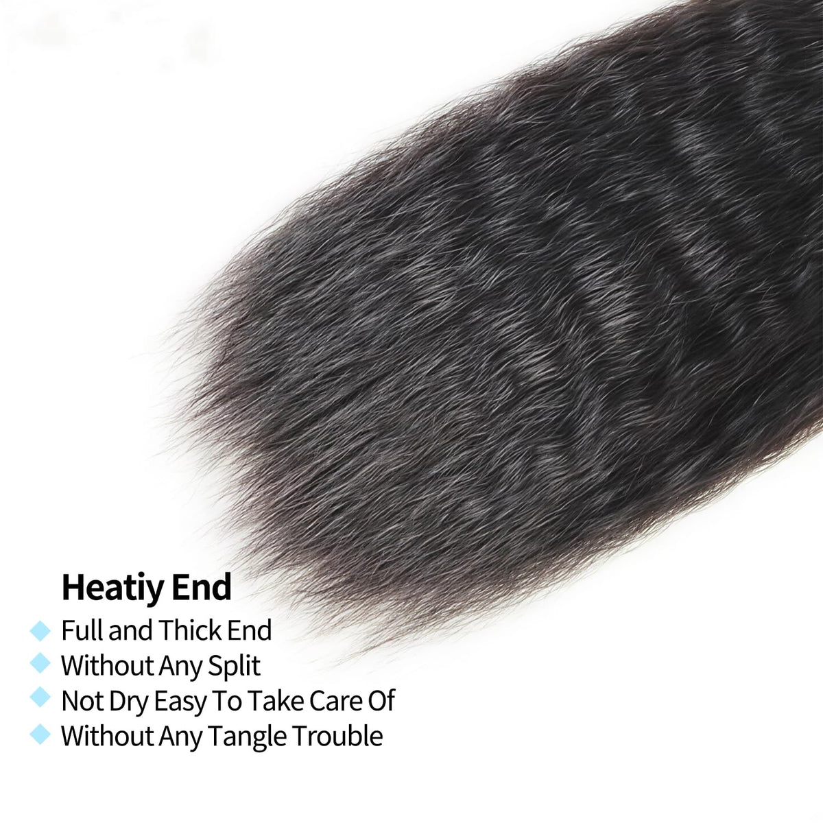 QURTQUT Kinky Straight Human Hair Bundles in different lengths