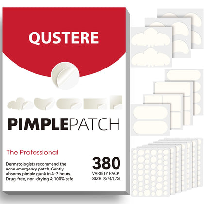 QUSTERE Large Pimple Patches front view with packaging