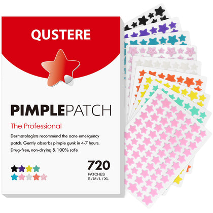 QUSTERE Pimple Patches assorted colours and sizes front view