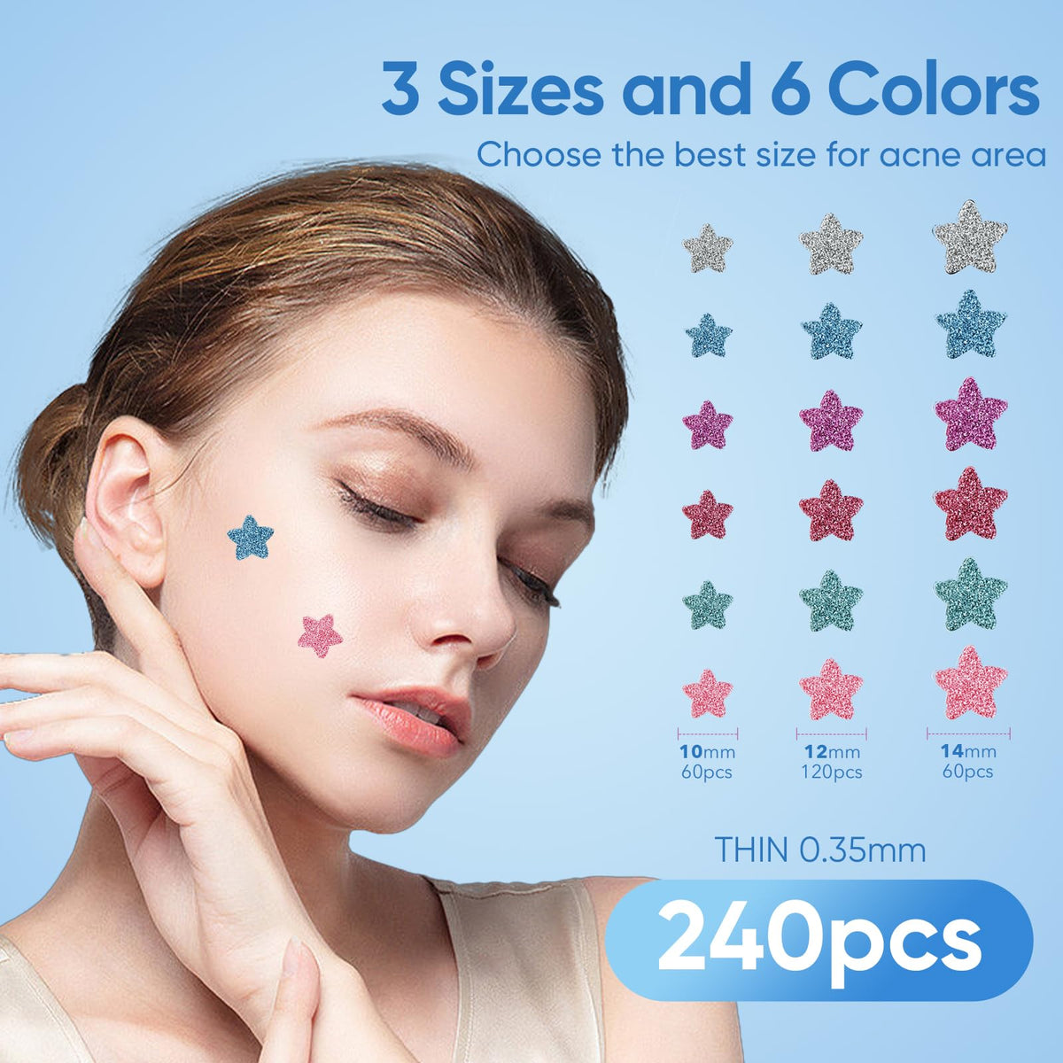 QUSTERE Pimple Patches in various colours and sizes