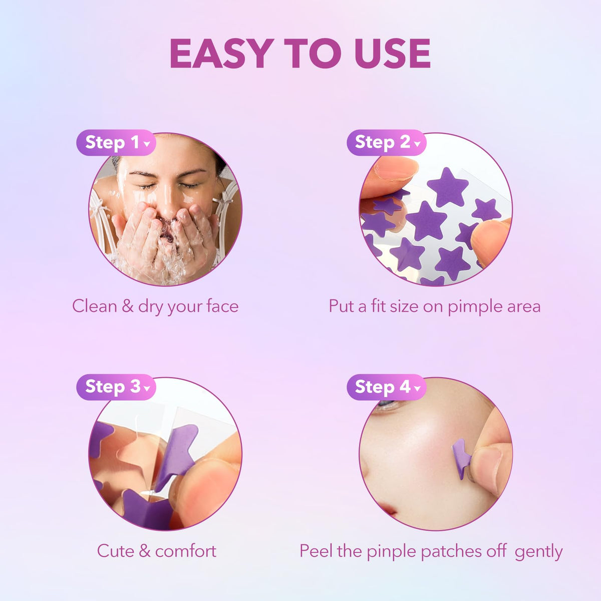 QUSTERE Pimple Patches packaging with detailed information