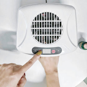 QUTUNI Nail Dryer 300W in use during a home manicure