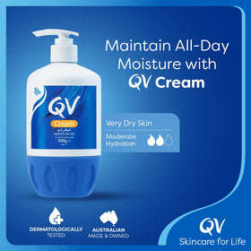 QV Cream 1050g showing application on skin