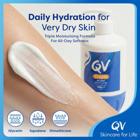 QV Cream 1050g side view with ingredients