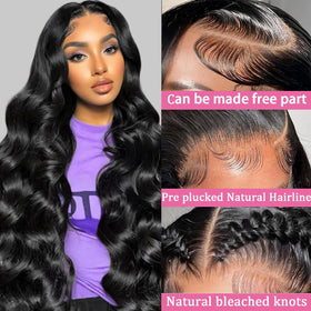 QZOQZO 13x6 Lace Front Wig close-up of HD lace
