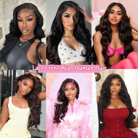 QZOQZO 13x6 Lace Front Wig in packaging
