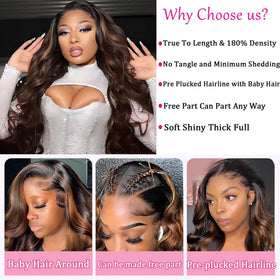 QZOQZO 28 Inch Body Wave Wig with adjustable straps
