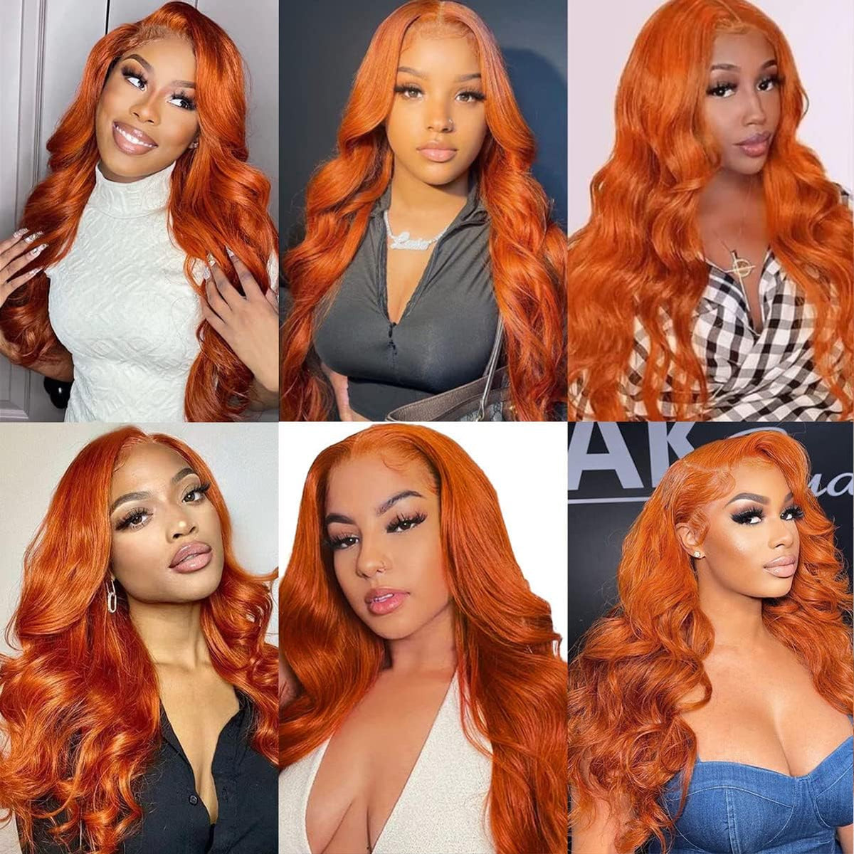 QZOQZO Ginger Lace Front Wig 28 Inch Body Wave in packaging