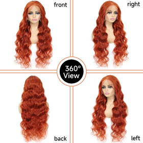 QZOQZO Ginger Lace Front Wig 30 Inch Body Wave packaging