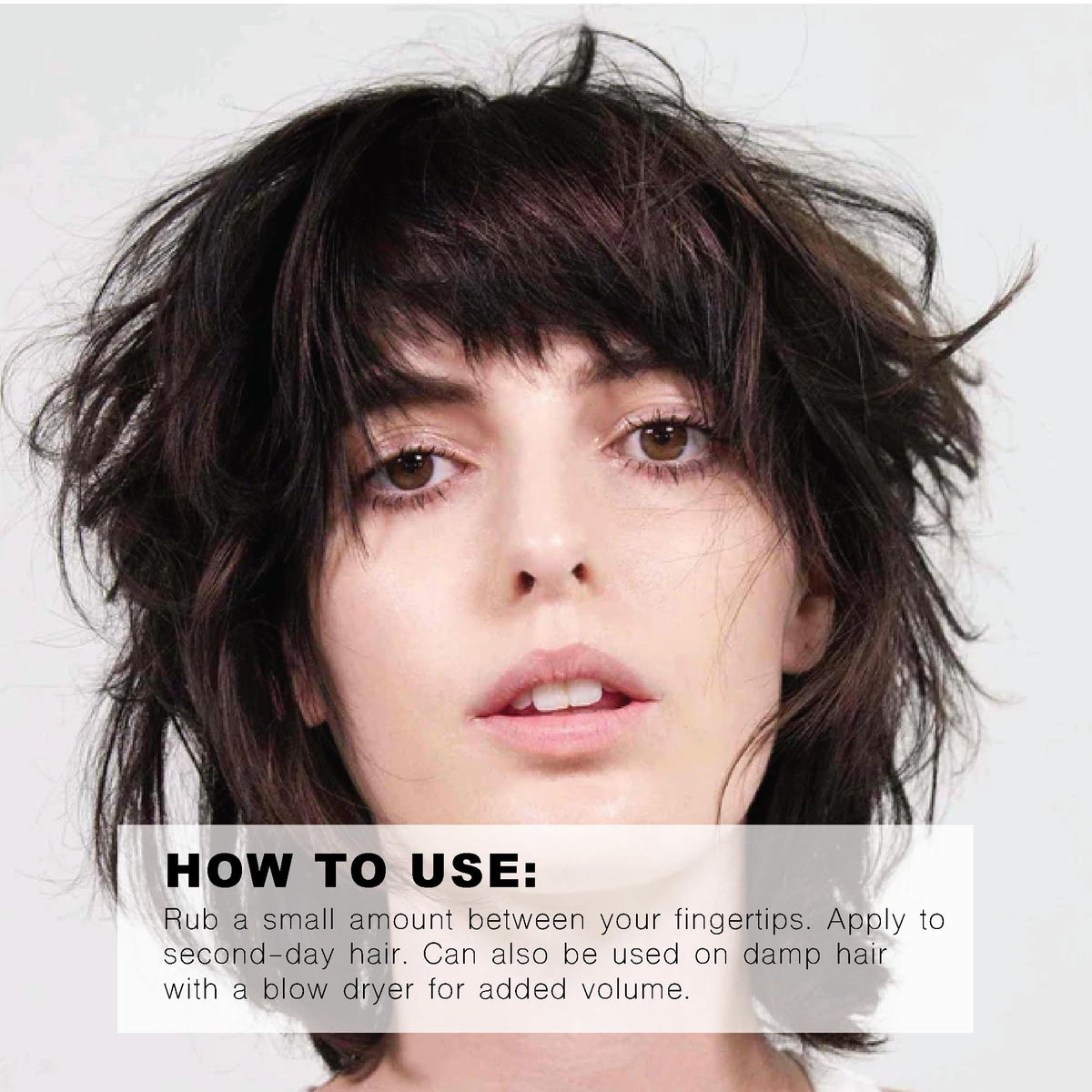 R+Co Badlands Dry Shampoo Paste application on hair