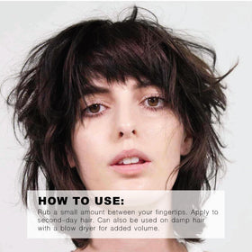 R+Co Badlands Dry Shampoo Paste application on hair