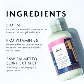 R+Co Dallas Biotin Thickening Conditioner 8.5 Oz side view