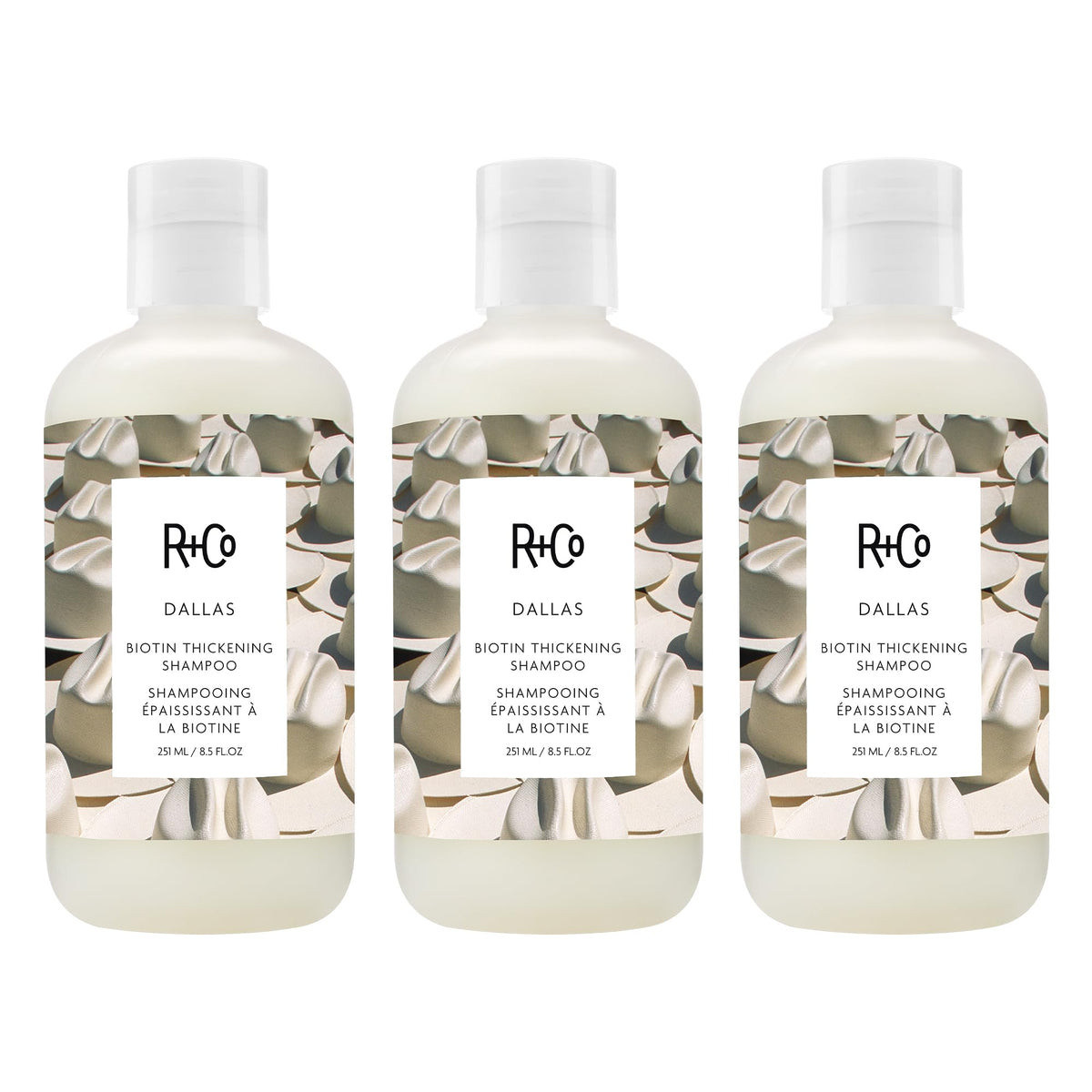R+Co DALLAS Biotin Thickening Shampoo 3 Pack front view