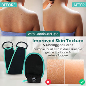 R'GANIA Deep Exfoliating Glove and Back Exfoliator set