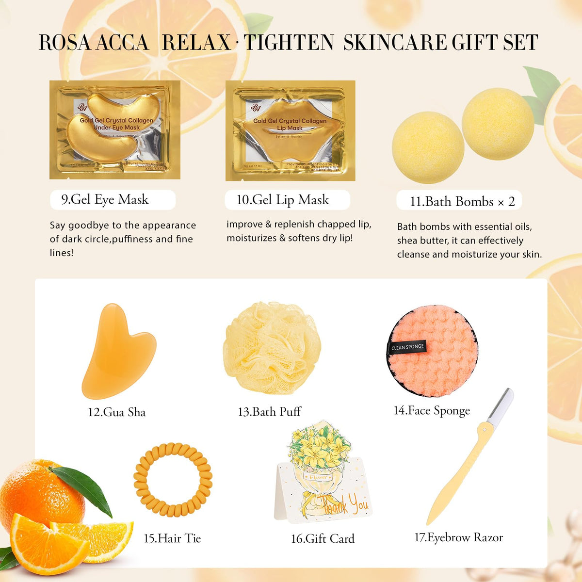 RA ROSA ACCA gel lip mask and under eye patches