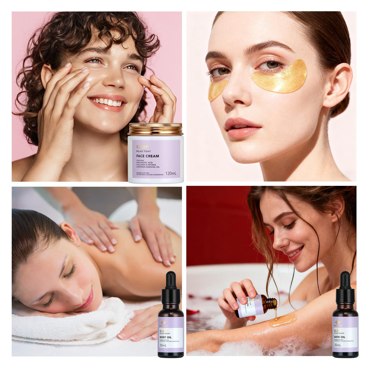 RA ROSA ACCA Lavender clay mask and lipstick displayed