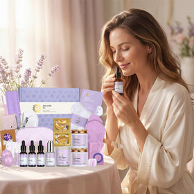 RA ROSA ACCA Lavender face serum and cream close-up