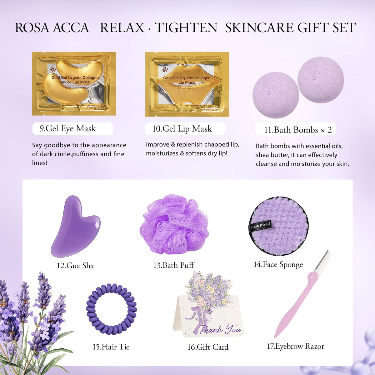 RA ROSA ACCA Lavender Sheet Masks 5 pcs