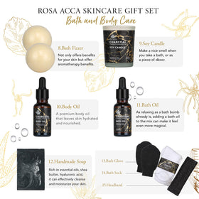 RA ROSA ACCA Spa Gift Basket Set contents overview