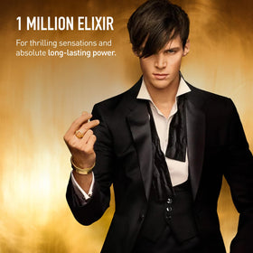 Rabanne 1 Million Elixir Parfum Intense on a wooden table