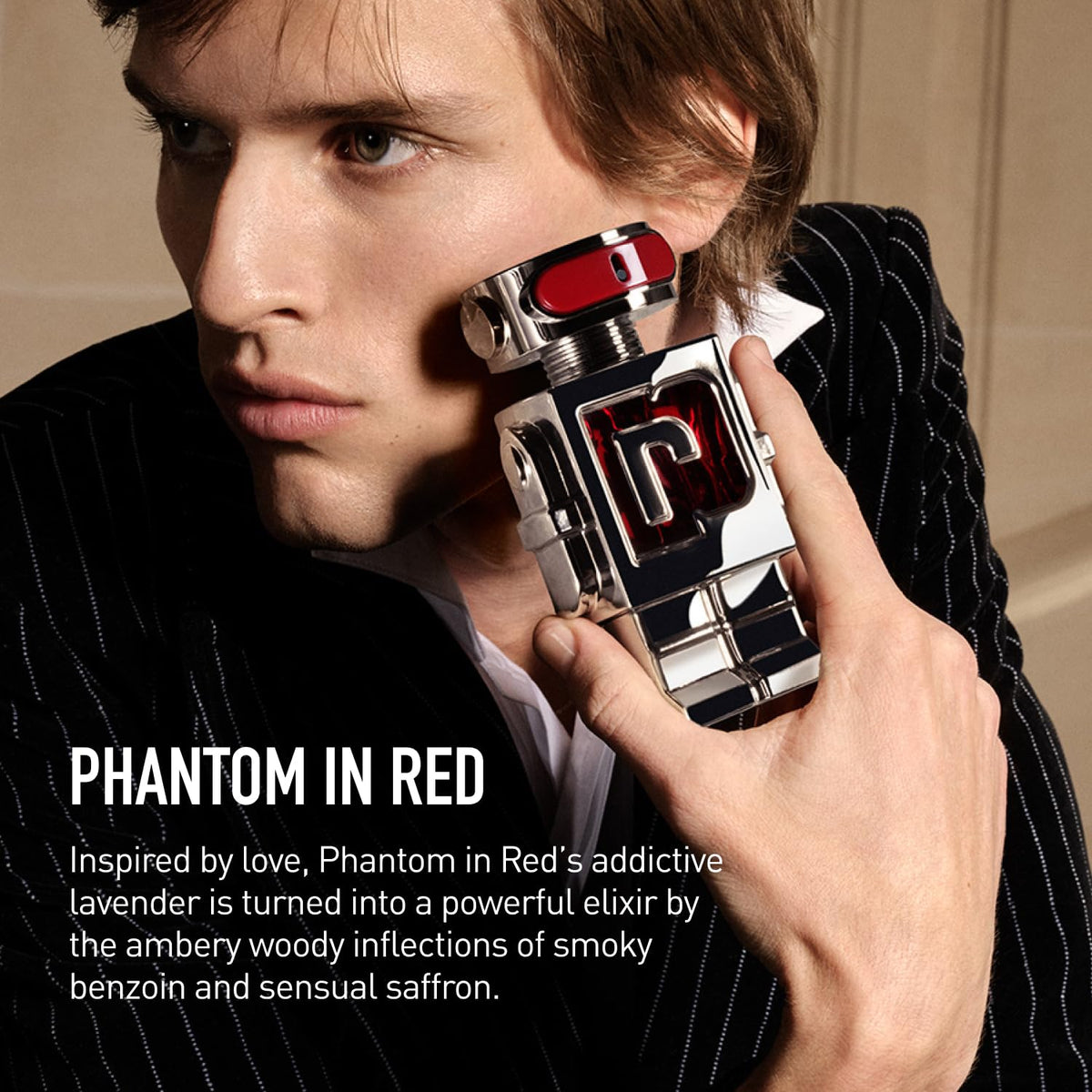 Rabanne Phantom In Red Parfum Elixir 3.4 oz bottle with packaging