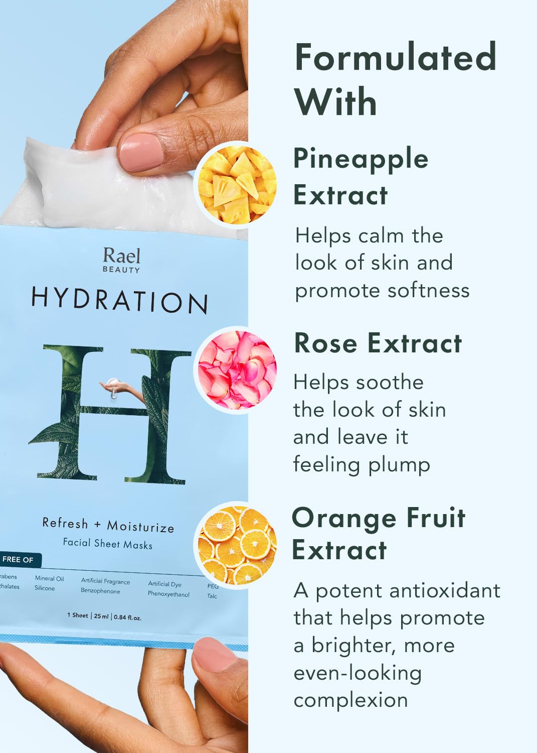 Rael Bamboo Face Sheet Masks Tea Tree variant close-up