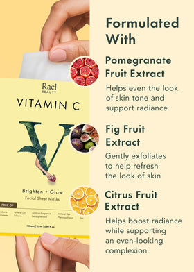 Rael Bamboo Face Sheet Masks Vitamin C variant close-up