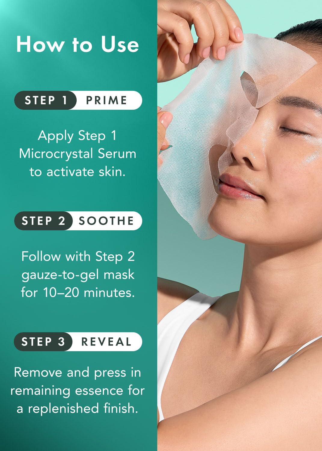 Rael Facial Sheet Mask opened with visible microcrystals