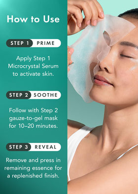 Rael Facial Sheet Mask opened with visible microcrystals