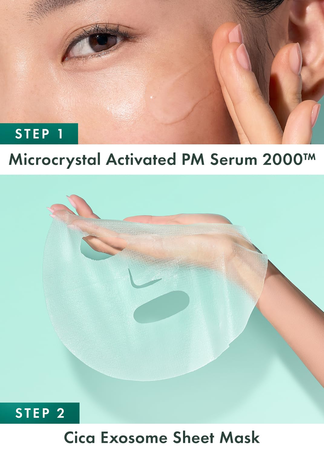 Rael Facial Sheet Masks & Serum contents laid out on a surface