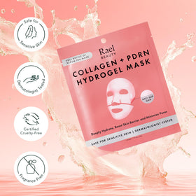 Rael Hydrogel Mask on a skincare shelf
