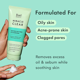 Rael Miracle Clear Facial Cleanser side view highlighting texture