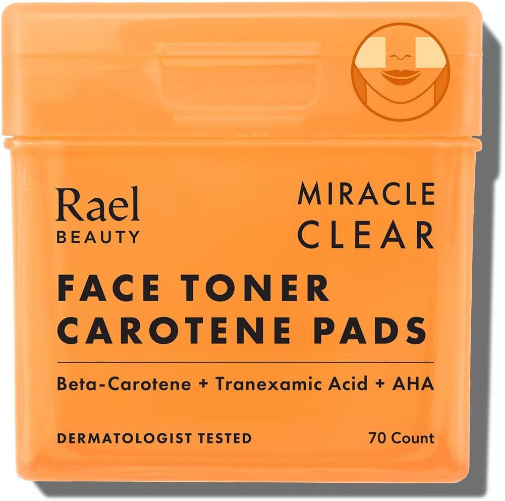 Rael Miracle Clear Toner Pads 70 Ct front view with packaging