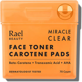 Rael Miracle Clear Toner Pads 70 Ct front view with packaging