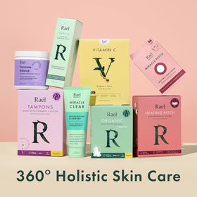Rael Miracle Invisible Spot Cover Patches displayed with other skincare products
