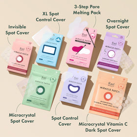 Rael Miracle Overnight Spot Cover Patches on a bedside table