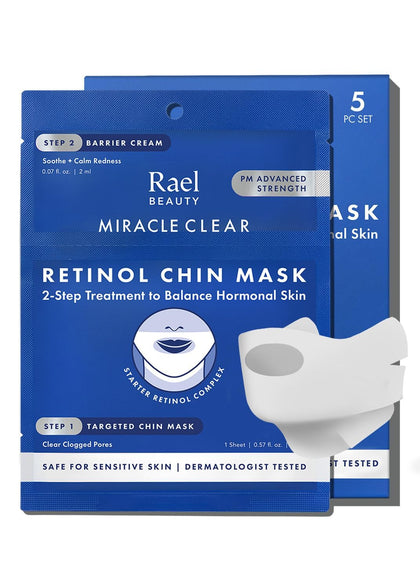 Rael Retinol Chin Mask front view with packaging
