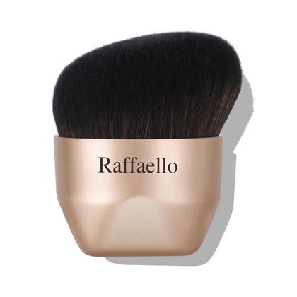 Raffaello Kabuki Foundation Brush front view in champagne gold