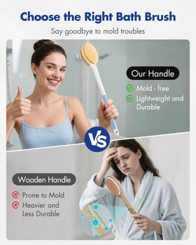 Rafow Back Scrubber Body Shower Brush lightweight design comparison