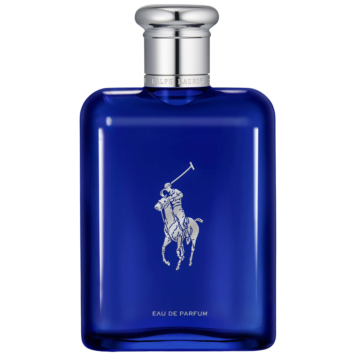 RALPH LAUREN FRAGRANCES Polo Blue Eau de Parfum cobalt blue bottle front view