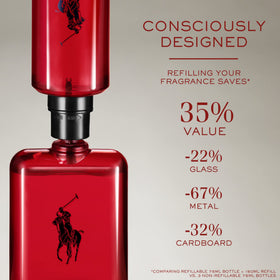 RALPH LAUREN FRAGRANCES Polo Red Eau de Toilette close-up of bottle