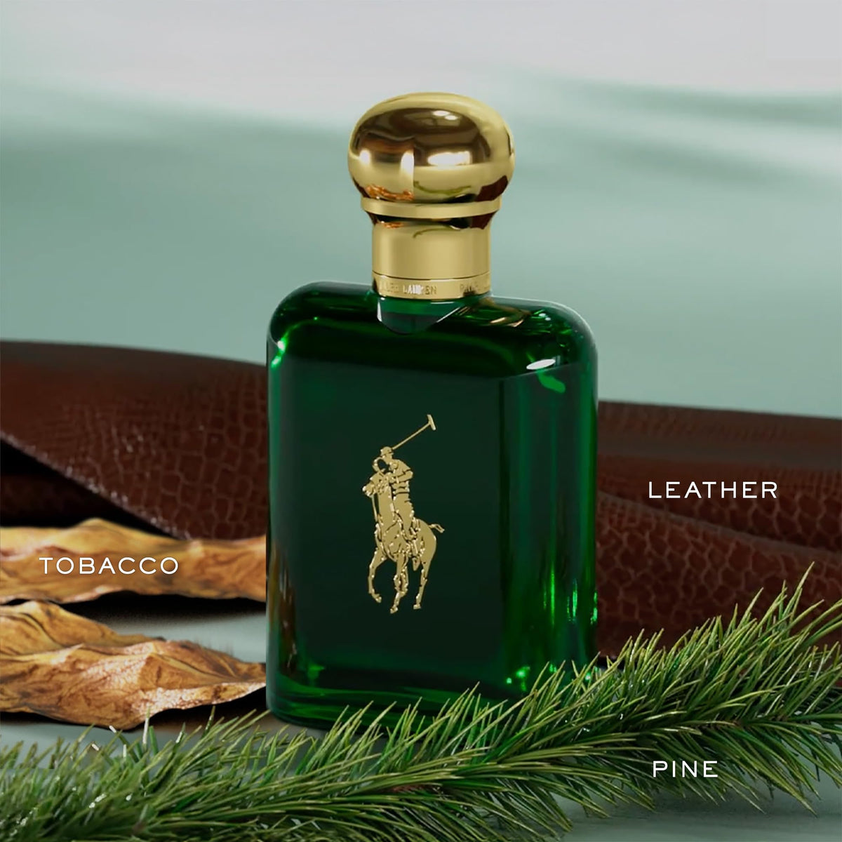 RALPH LAUREN Polo Eau de Toilette deep green bottle side view