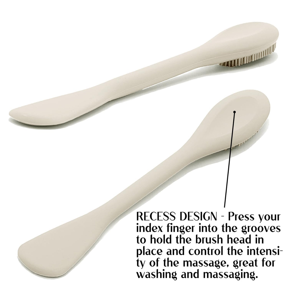 RamPula Face Mask Brush Applicator displayed with skincare products