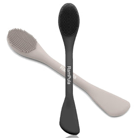 RamPula Face Mask Brush Applicator front view with silicone bristles