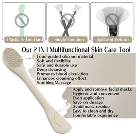 RamPula Face Mask Brush Applicator showing spoon-shaped end for product retrieval