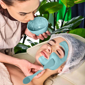 RamPula Facial Cleansing Brush alongside skincare products